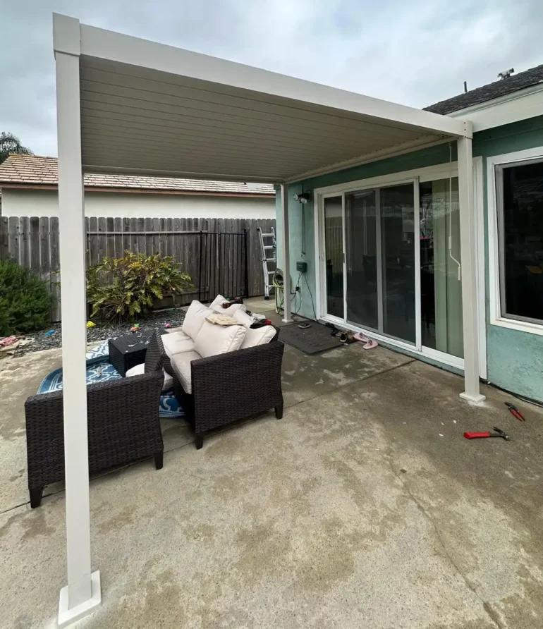 Custom Metal Pergola with Retractable Canopy – Anaheim, California | THIRD EYE VISION Interior design