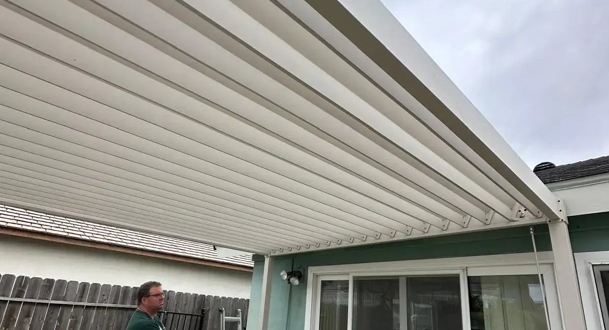 Custom Metal Pergola with Retractable Canopy – Anaheim, California | THIRD EYE VISION Interior design